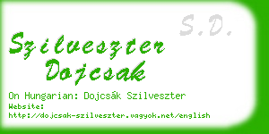 szilveszter dojcsak business card